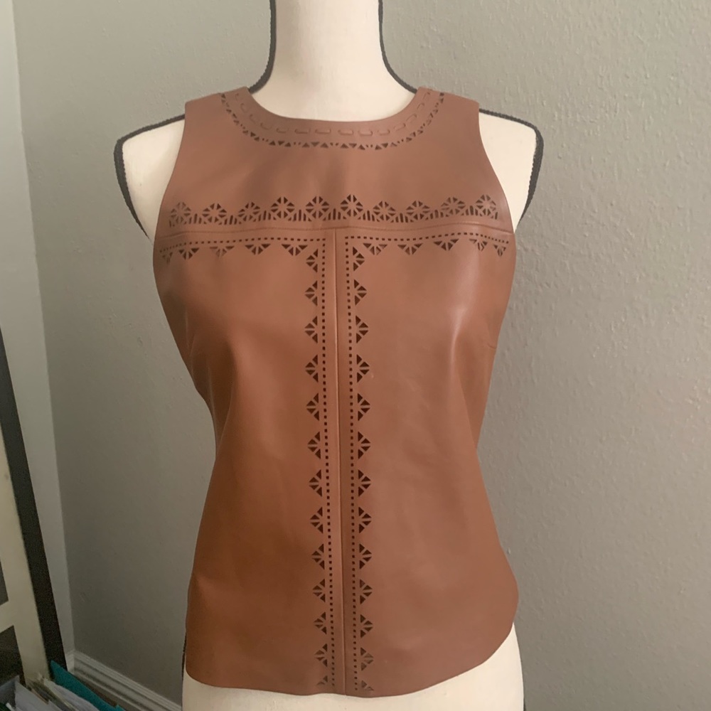 Beautiful leather sleeveless top